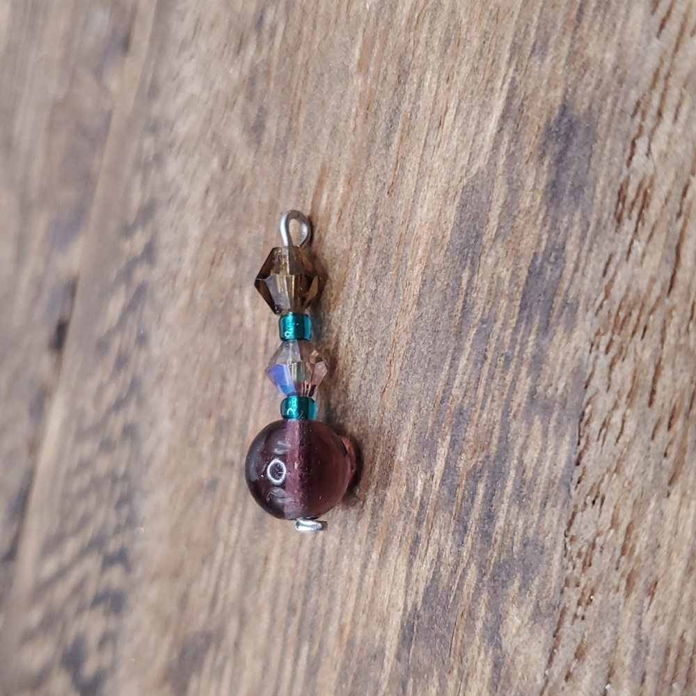 Purple amythest moondrop pendant‎